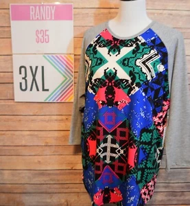 LLR Disney NWT Randy Baseball T 3XL Green/Blue/Red/White/Black Geo-Patterns - Picture 1 of 6