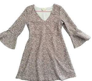 Anthropologie Maeve Tweed Susie swing dress v-neck bell sleeve size medium - Picture 1 of 13