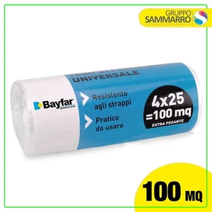 Telo impermeabile trasparente 4x25 m extra resistente copritutto per esterno int - Foto 1 di 1