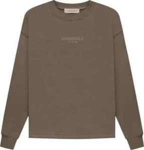 Fear of God Essentials Relaxed Crewneck Sweatshirt Wood Size Small, New W/Tag - Picture 1 of 2