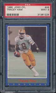 1988 Jogo CFL #48 Tracy Ham Hall of Fame Rookie PSA 9 MINT - POP 1 QB RC - Bild 1 von 1