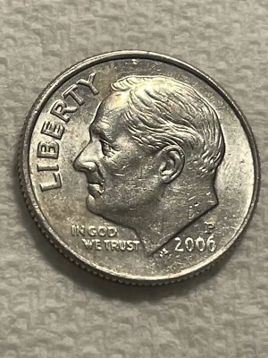 2006 -P Roosevelt Dime, Die Chip Error On Obverse - Image 1 of 4