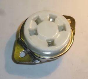 Röhren Sockel 5 Pol Röhrenfassung für 807 + Co , Neu - Bild 1 von 2