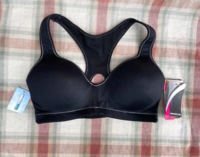 Marika tek Women’s High Impact Dry-Wik Black Padded Racerback Sports Bra Size S - Image 1 of 2