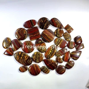 LOTTO ALL’INGROSSO 250 CRT ORO ROSSO FERRO DA FUOCO OCCHIO DI TIGRE CABOCHON GEMMA AAAA - Foto 1 di 8