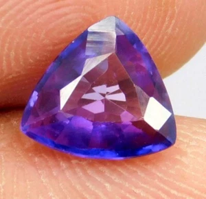 Zertifizierter 7,90 ct Ceylon lila-blauer Saphir Trillionenschliff loser Edelstein - Bild 1 von 8