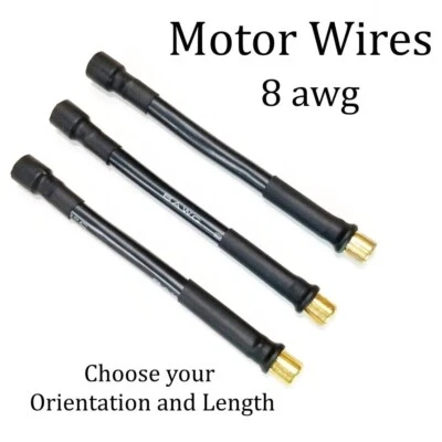 Cables de motor RCP 8 AWG ELEGIR conector de bala tamaño/longitud 6,5 mm y 8 mm balas Foto 1 de 2