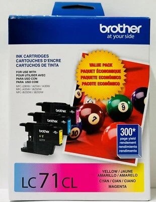 New Genuine Brother LC71 Cyan Magenta Yellow Box Ink Cartridges MFC-J425W - Image 1 of 2