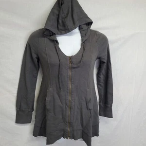 Xcvi Hoodie Sweatshirt Size S Gray Full Zip Womens Top - Picture 1 of 3