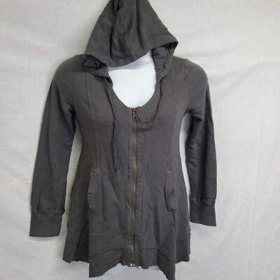 Xcvi Hoodie Sweatshirt Size S Gray Full Zip Womens Top - Image 1 of 3