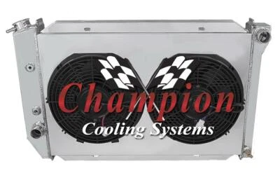 WR Champion 2 Row Radiator, 12" Fans, Shroud for 1969 - 1971 Ford LTD V8 Engine — 第 1/4 张图片