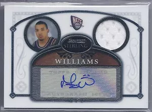2006-2007 camiseta autografiada de baloncesto Bowman Sterling de los Marcus Williams Nets radiocontrol - Imagen 1 de 2