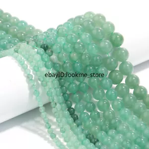 Natural Green Aventurine Stone Beads For Bracelet Necklace Jewelry Making 4-12mm - Picture 1 of 16