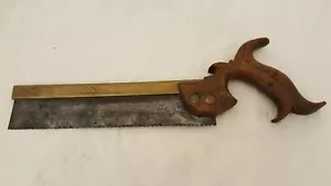 Moulson Brothers Dovetail Saw MB Sheffield cast brass rail union J Hutchinson - Picture 1 of 12