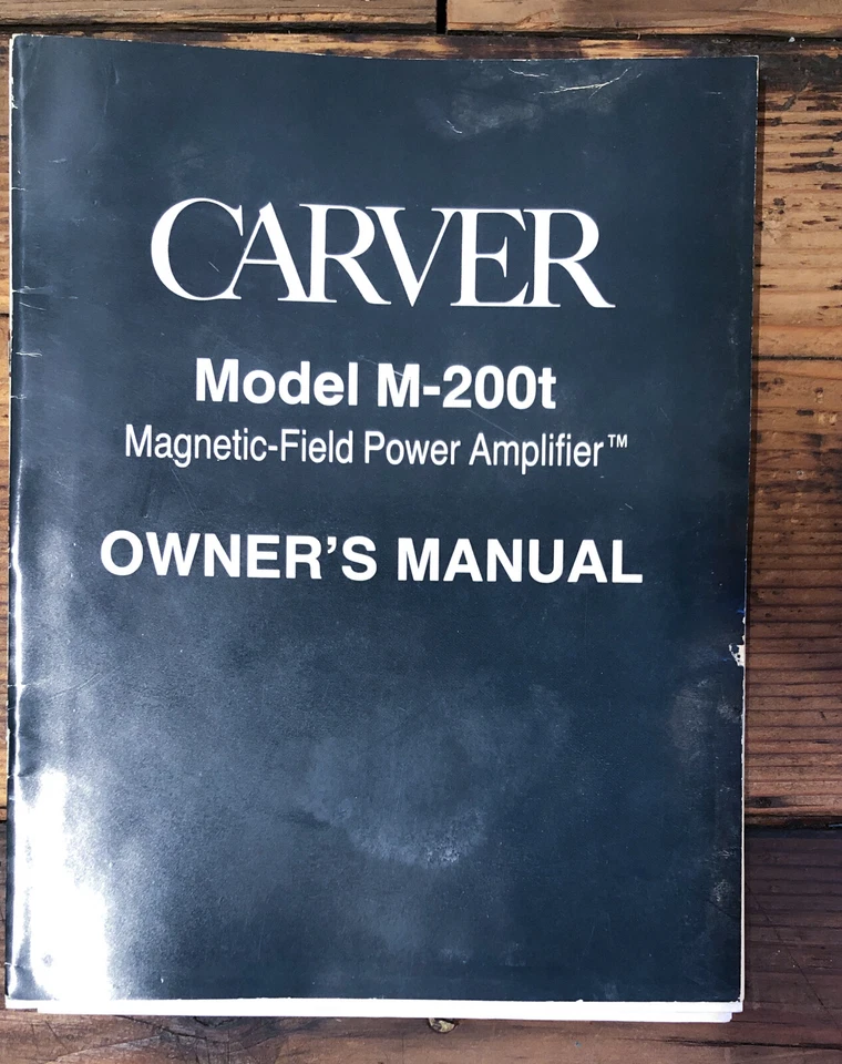 Amplificador Carver M-200T Manual del propietario/usuario *Original* Foto 1 de 1