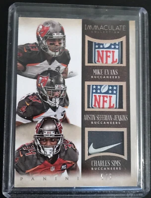 2014 Immaculate Mike Evans Seferian-Jenkins Sims Rookie RC Logo Shield Patch 5/5 - Image 1 of 2