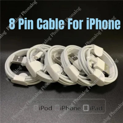 5X For Apple iPhone 14 13 12 11 Pro Max XR XS 8 USB Charging Cable Charger Cord - Image 1 of 4