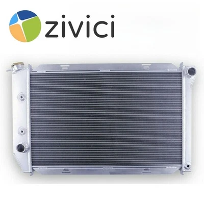 2Row 铝制散热器 适合 1971 - 73 福特野马 Fairlane Torino LTD Cougar V8 — 第 1/4 张图片