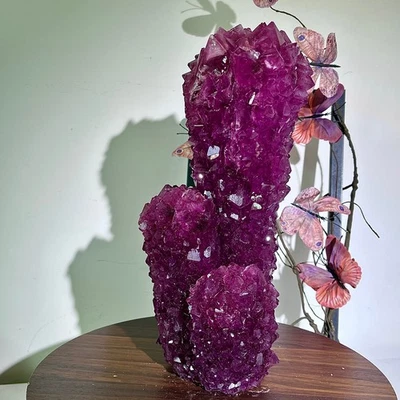 6.39LB Natural best purple crystal mineral cluster flower healing specimen - Image 1 of 4