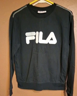 Sudadera FILA para mujer negra con logotipo bordado talla L Foto 1 de 4