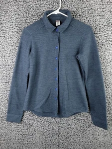 Stio Thermos Fleece Snap Button Shirt In Blue Women's Size S - Picture 1 of 14