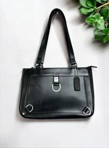 Etienne Aigner Shoulder Bag Womens Genuine Leather Satchel Purse Tote Classic - Picture 1 of 15