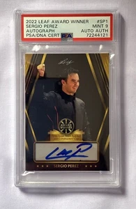 Sergio Checo Perez Leaf Award Winner #SP 1 5/17 Auto PSA Mint 9 From Argentina - Picture 1 of 3
