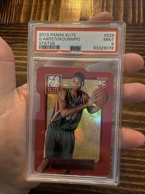 2013 PANINI ELITE RC Status #229 GIANNIS ANTETOKOUNMPO #/34 PSA 9 - Image 1 of 4