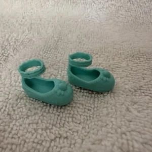 MATTEL BLUE FLORAL MARY JANE SHOES BARBIE CHELSEA'S FOOTWEAR FASHION - Picture 1 of 1