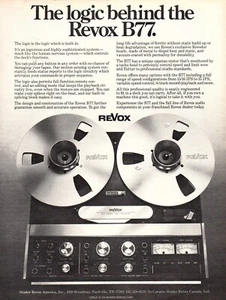 vtg 70s STUDER REVOX B77 MAGAZINE PRINT AD Reel To Reel Tape Machine Deck Pinup - Picture 1 of 1