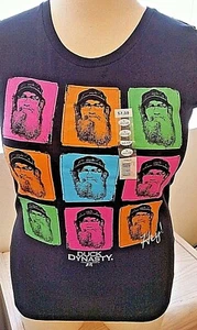  CLEARANCE NWT Girl"s Short Sleeve  Top DUCK DYNASTY Size L 11-13 Cotton Black  - Picture 1 of 6