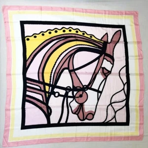 HERMES Carre 140 Silk Scarf Shawl VROBE DU SOIR Pink Multicolor Vintage Used - Picture 1 of 9