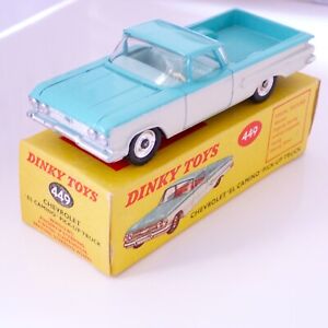 Dinky 449 El Camino. Very rare pale mint green interior. Mint in very good box.