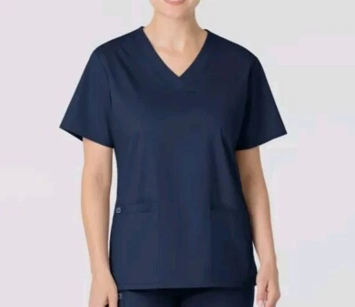 Blusa Médica Wonder Work Everyday Duradera Elastizada Cómoda Estilo 101 Azul Marino Pequeña Nueva con Etiquetas Foto 1 de 4