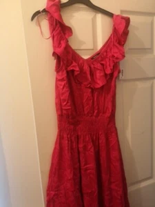 Bnwt Roman Pink Dress Size 14 Shirred Waist - Picture 1 of 6