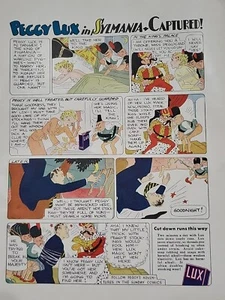1936 Lux Detergent RBBC Mag Print Ad Peggy Lux in Sylmania Capture Comic Strip - Picture 1 of 2