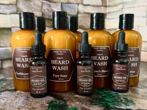 Organic Beard Wash / Organic Beard Shampoo / Beard Conditioner / Beard Oil. - Picture 1 of 3