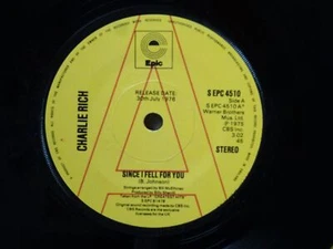 Charlie Rich: Since I Fell For You EX 1976 PROMO 7" - Picture 1 of 3