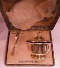 Web Sterling Silver Saccharine Set With Tongs In Original Box