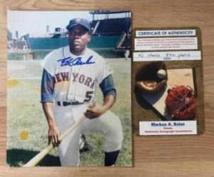New York/N.Y. Mets Ed Charles signiertes/signiertes Baseball 8x10 Foto/kostenloser Versand! - Bild 1 von 1