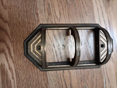 ANTIGUO Indicador de Ascensor Placa de Bronce Herrajes Foto 1 de 4