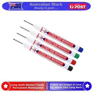 Marker Long Nib Tip Nose Texta Pen Markers Art Craft Wood Steel Glass Deep Hole - Picture 1 of 5