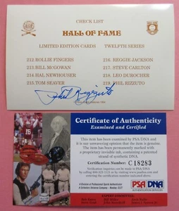 Phil Rizzuto Signed Perez Steele Checklist - PSA DNA - Picture 1 of 2