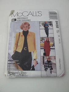 Vtg McCalls 8458 Pattern Womens Career Top/Shirt Pants Sz A(6/8/10) Uncut (U) - Picture 1 of 6