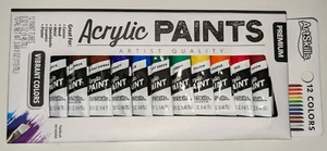 ARTSKILLS Acrylic Paints 12 Piece Artist Quality Vibrant Colors 0.32 Oz Each - Picture 1 of 2