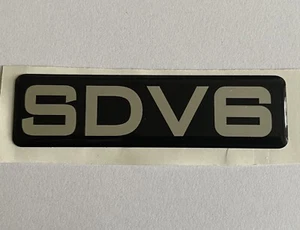 SDV6 CAR BOOT BADGE DASHBOARD WINGS TRUNK RANGE LAND ROVER SPORT BLACK CHROME - Picture 1 of 5
