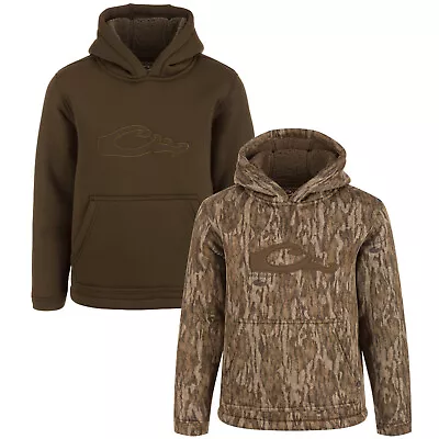 Drake Waterfowl LST Youth Silencer Fleece Lined Camo Hunting Hoodie - Image 1 of 4