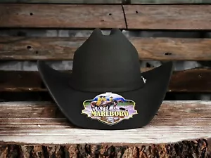 Sombrero de Vaquero KUT Marlboro Para Hombre Western Rodeo Texana Lana 50x Negro Talla 7 1/8 - Imagen 1 de 10