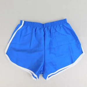 Vintage NWOT Large Blue Cotton Blend Gym Shorts 70s 80s Retro Beach #5028 - Picture 1 of 5