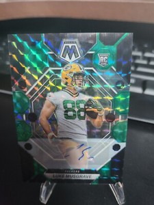 2023 Panini Mosaic Choice Luke Musgrave Rookie Auto Green Black SP /25 Packers